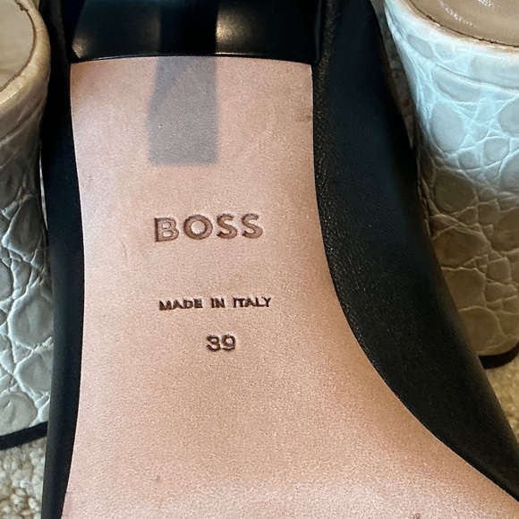 Boss Open Toe Leather Mules - Picture 3 of 8